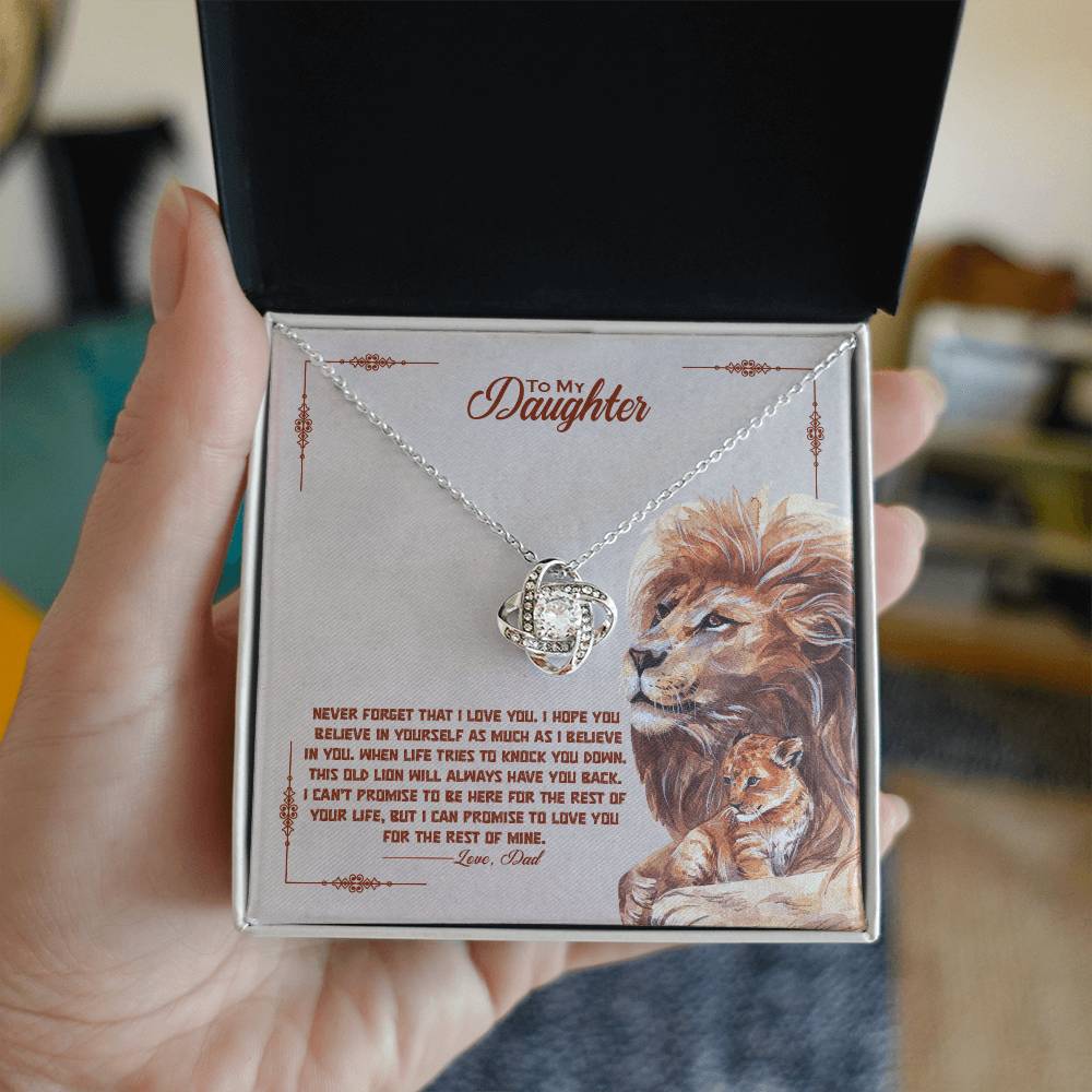 Never Forget - Love Knot Necklace- GOLD FINSIH