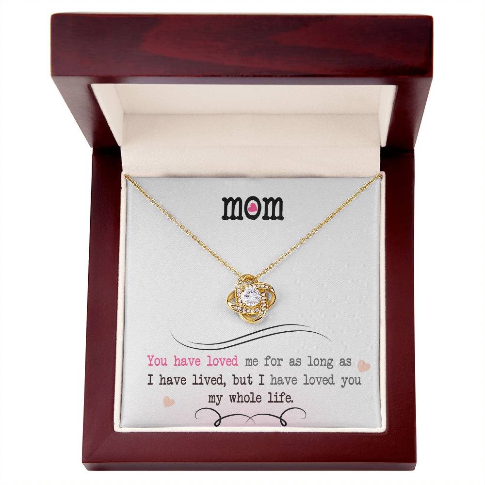 My Whole Life - Love Knot Necklace- GOLD FINSIH