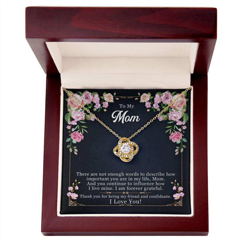 Forever Grateful - Love Knot Necklace- GOLD FINISH