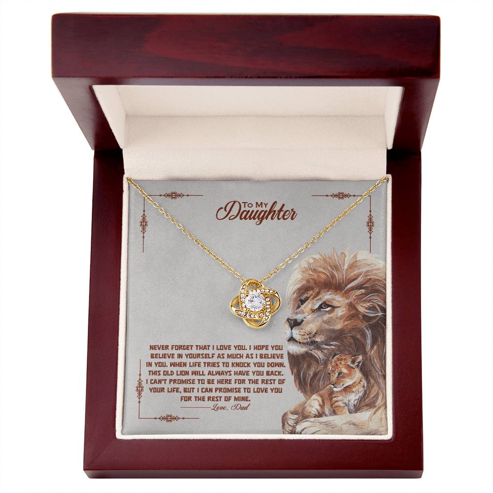 Never Forget - Love Knot Necklace- GOLD FINSIH