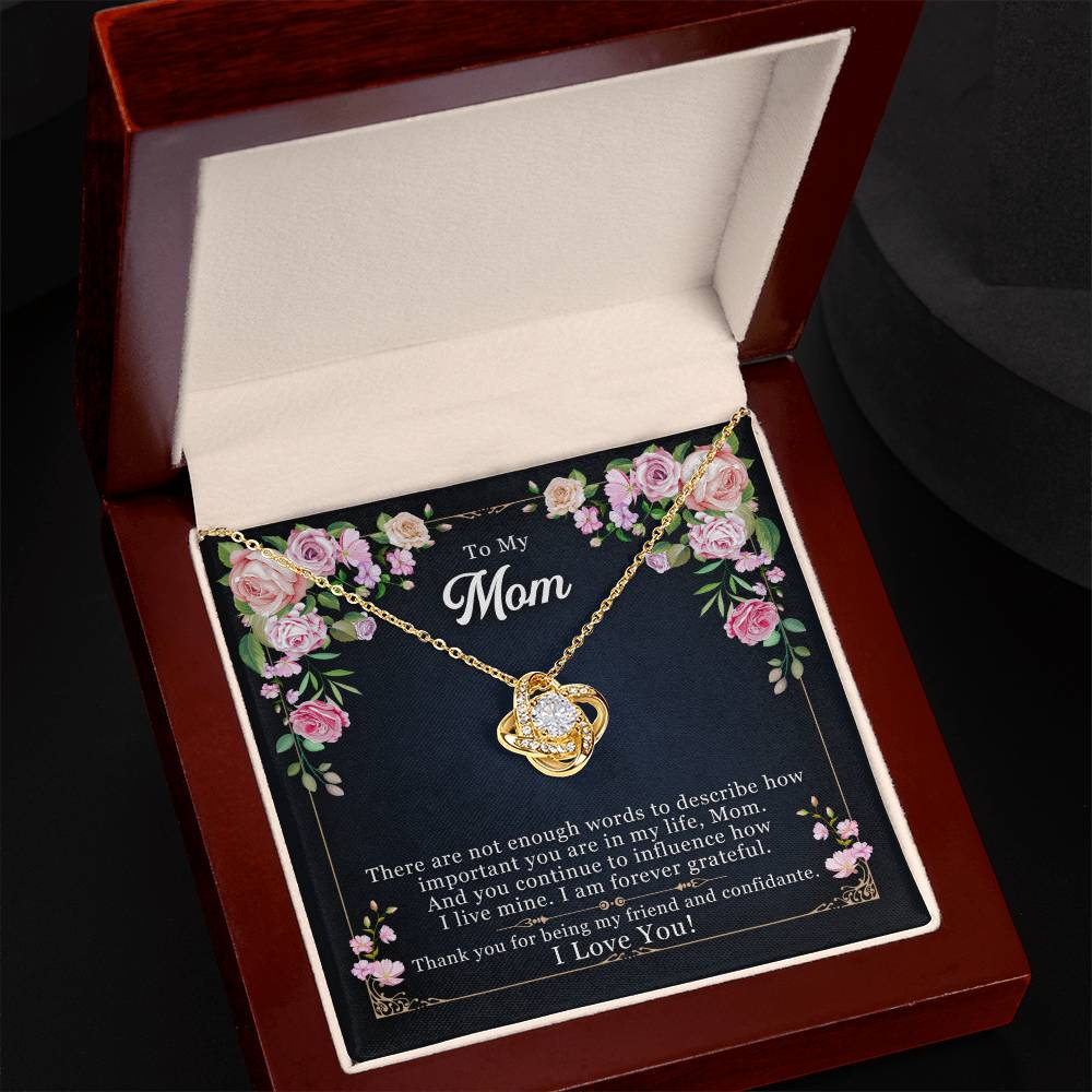 Forever Grateful - Love Knot Necklace- GOLD FINISH