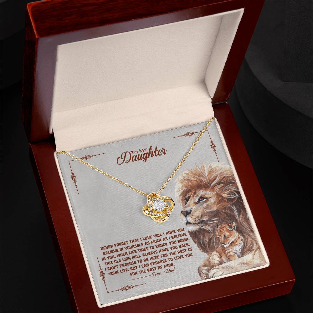 Never Forget - Love Knot Necklace- GOLD FINSIH