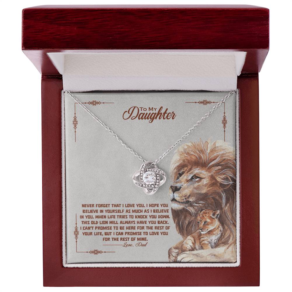 Never Forget - Love Knot Necklace- GOLD FINSIH