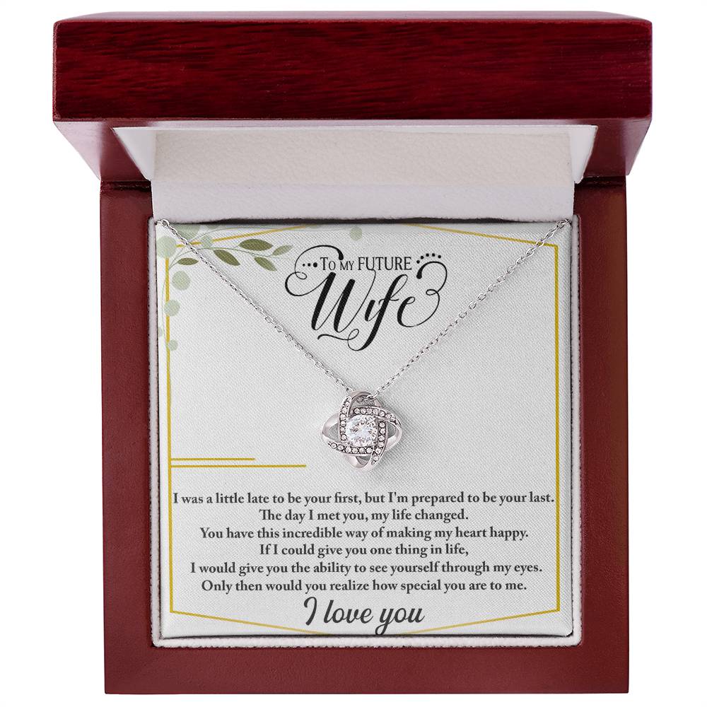 Future Wife - Love Knot Necklace - GOLD FINISH