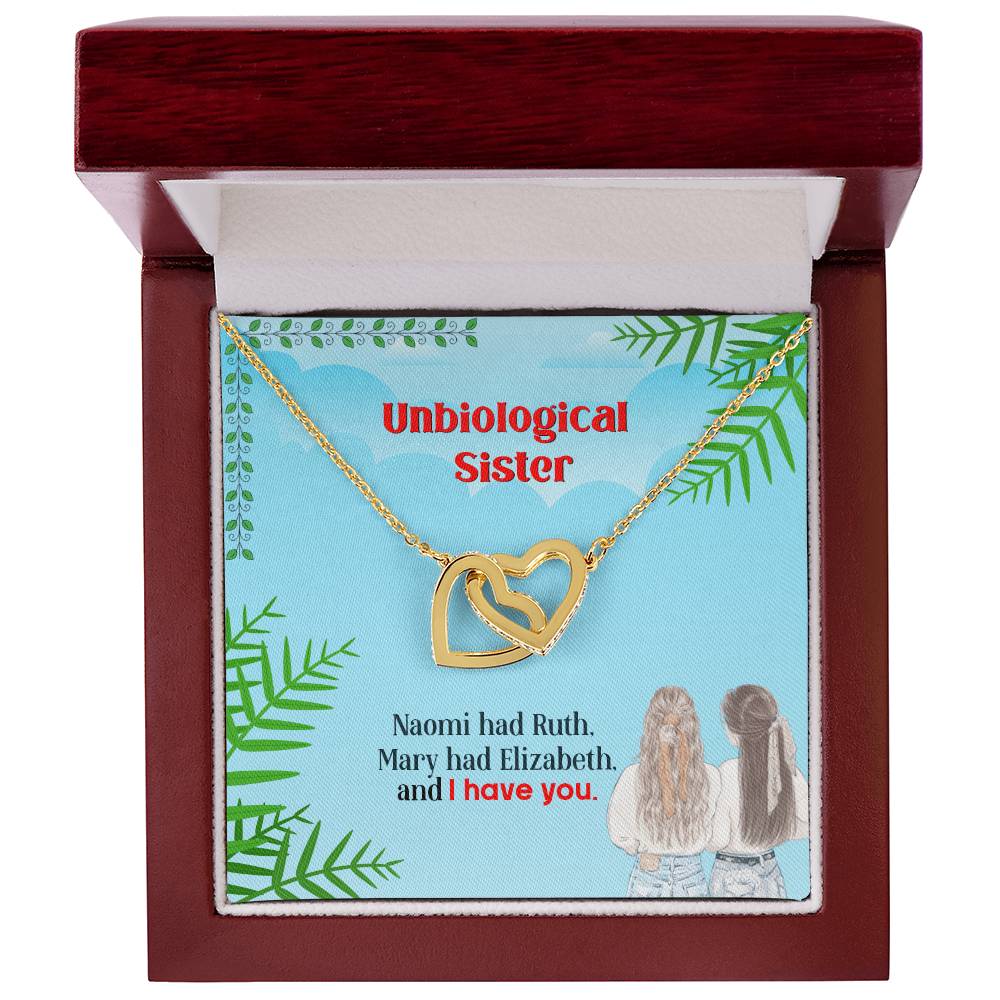 Best Friends - Interlocking Hearts Necklace - GOLD FINISH