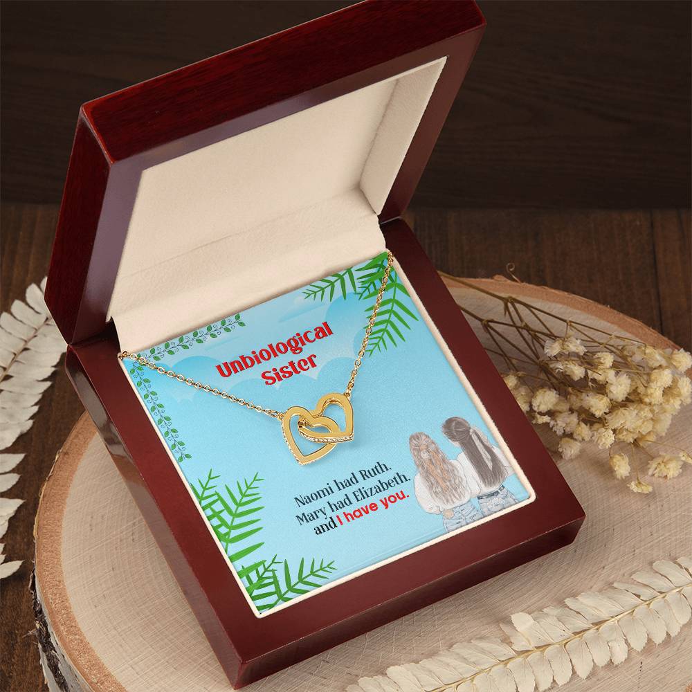 Best Friends - Interlocking Hearts Necklace - GOLD FINISH