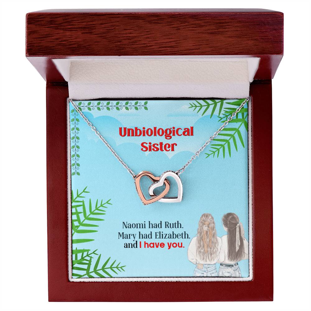 Best Friends - Interlocking Hearts Necklace - GOLD FINISH