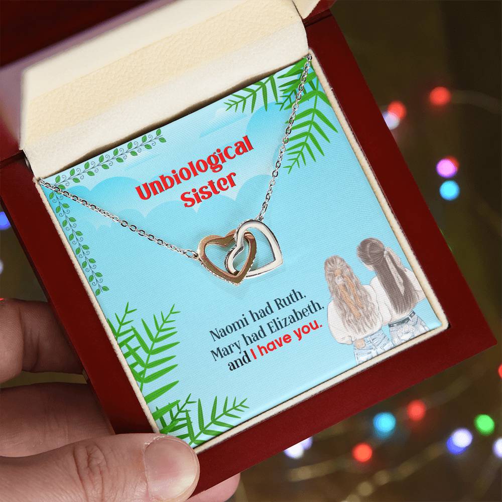 Best Friends - Interlocking Hearts Necklace - GOLD FINISH