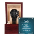 To DAD - A Son's First Hero - Black Chronograph Watch - SALE!!