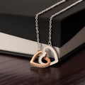 Interlocking Hearts Necklace - GOLD FINISH