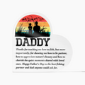 DADDY- Thank you for teaching me to fish- Solid Acrylic Heart Plaque