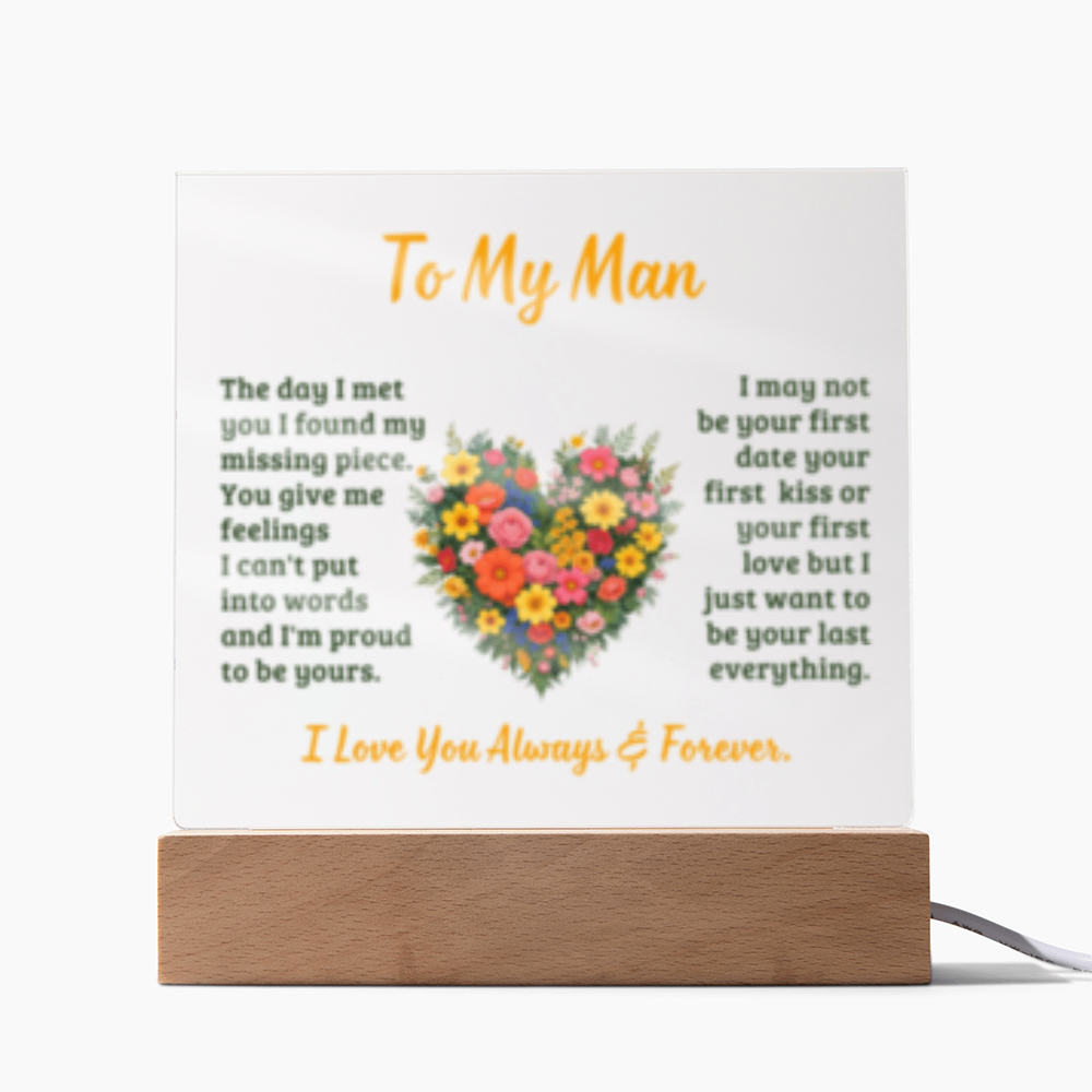 To My Mom- I Love You Always And Forever! - Acrylic Square LED Plaque