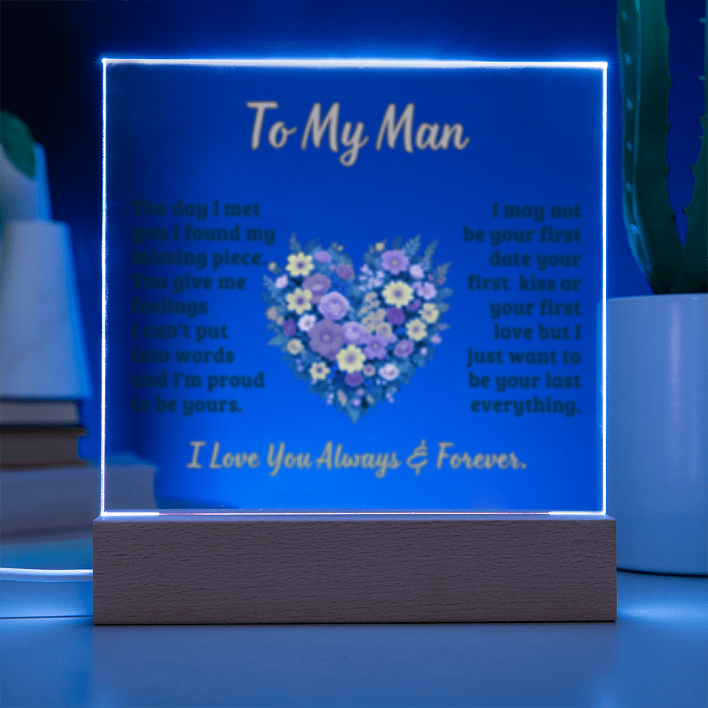 To My Mom- I Love You Always And Forever! - Acrylic Square LED Plaque