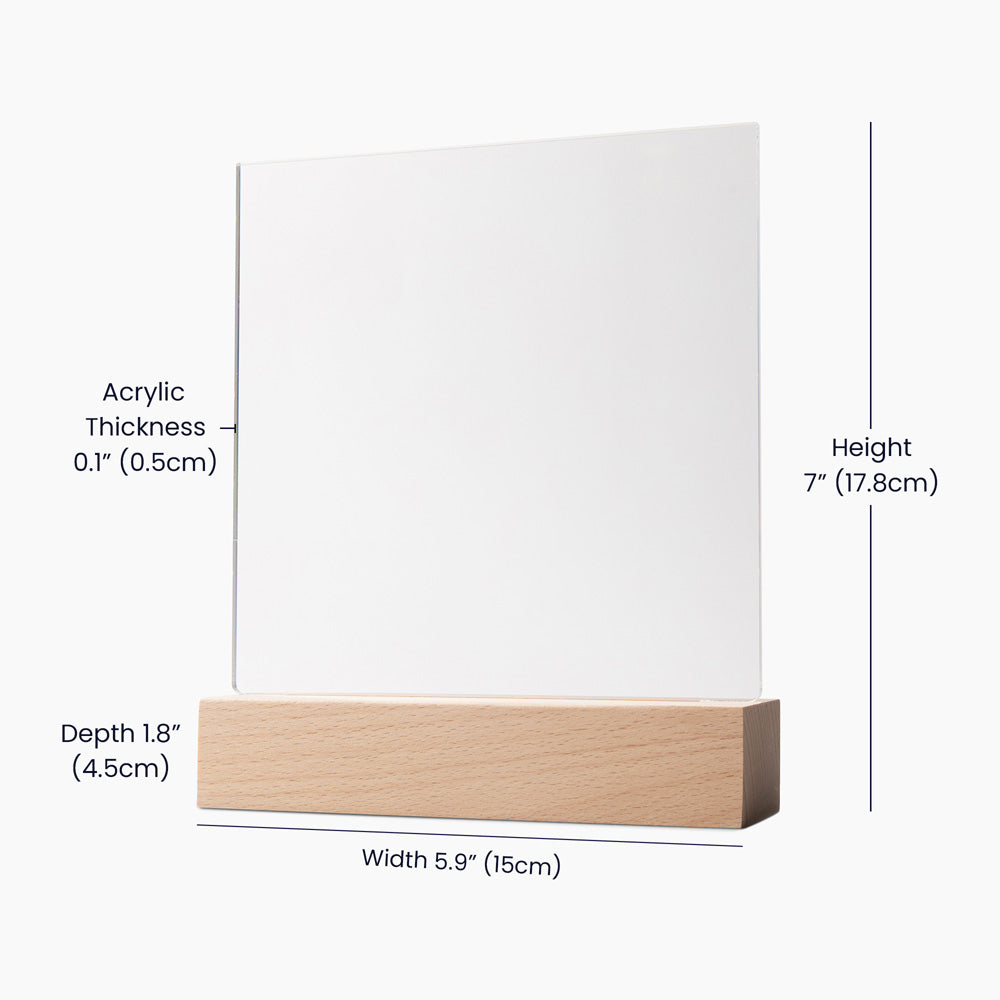 MOM- Your Love Shaped Me- Acrylic Square LED  Plaque