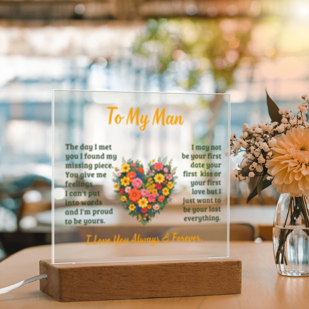 To My Mom- I Love You Always And Forever! - Acrylic Square LED Plaque