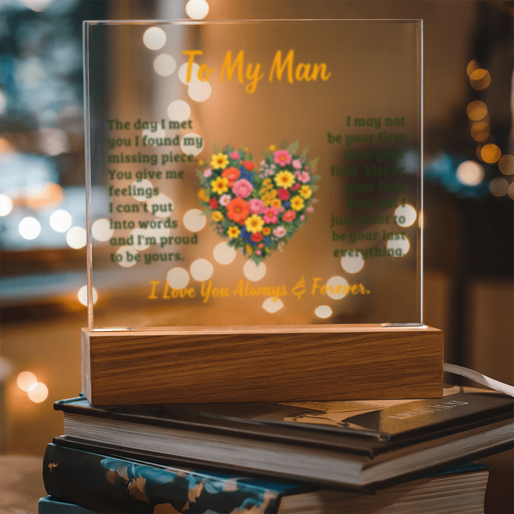 To My Mom- I Love You Always And Forever! - Acrylic Square LED Plaque