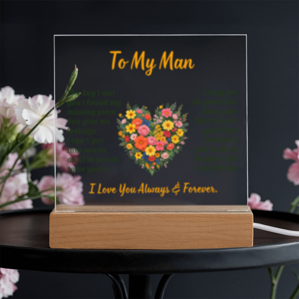To My Mom- I Love You Always And Forever! - Acrylic Square LED Plaque