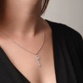 Mom-The Glue That Holds  Our Family - Multi Vertical Name Necklace