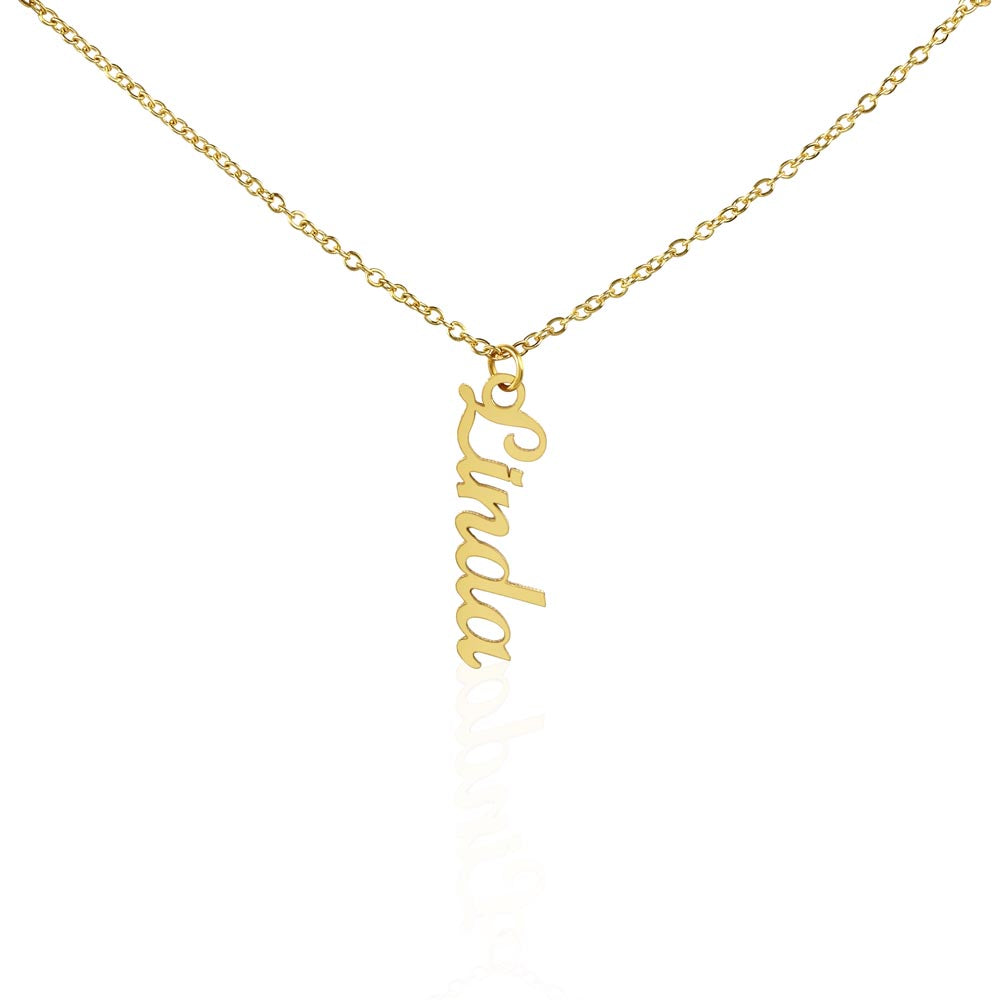 Mom-The Glue That Holds  Our Family - Multi Vertical Name Necklace