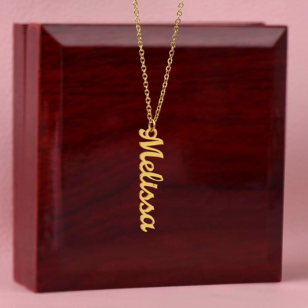 Grandma- Your Are Grace, Elegance, Strength - Multi Vertical Name Necklace