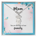 Mom - The Heart Of  Our Family! - Engraved Kid Charm Necklace