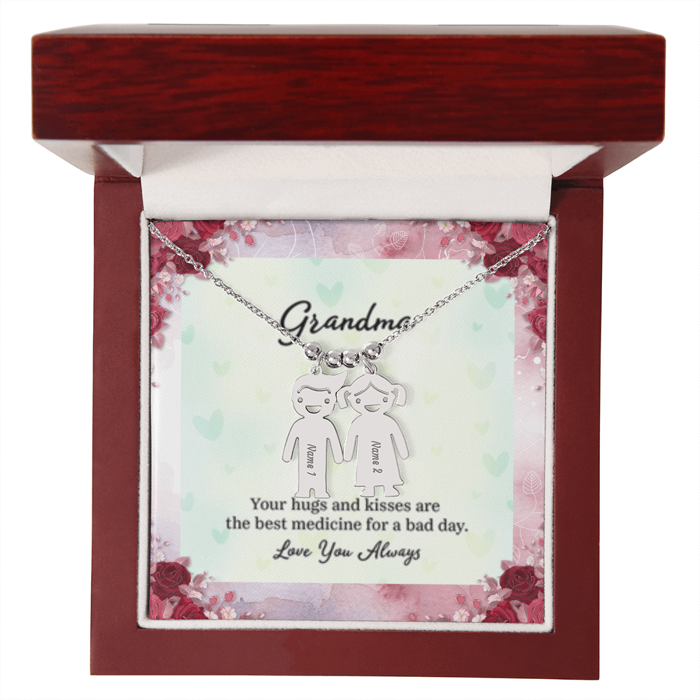 I Love You Always Grandma - Engraved Kid Charm Necklace