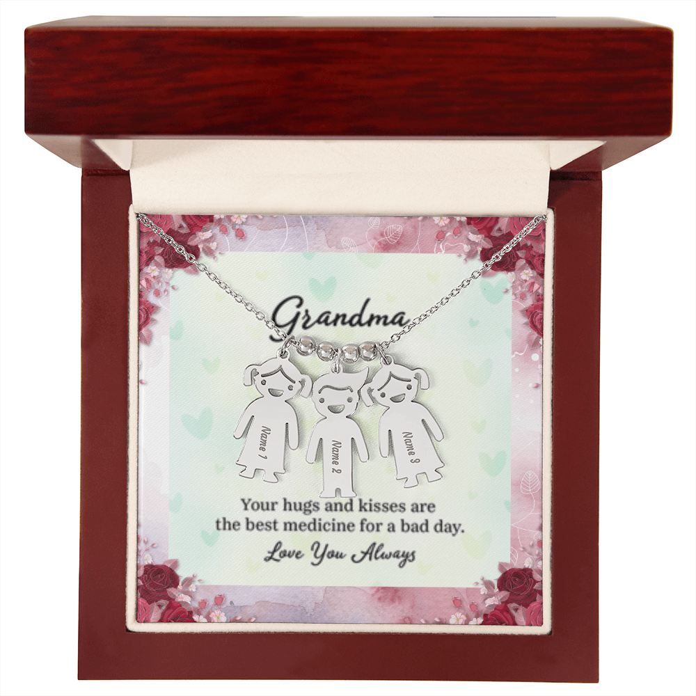 I Love You Always Grandma - Engraved Kid Charm Necklace