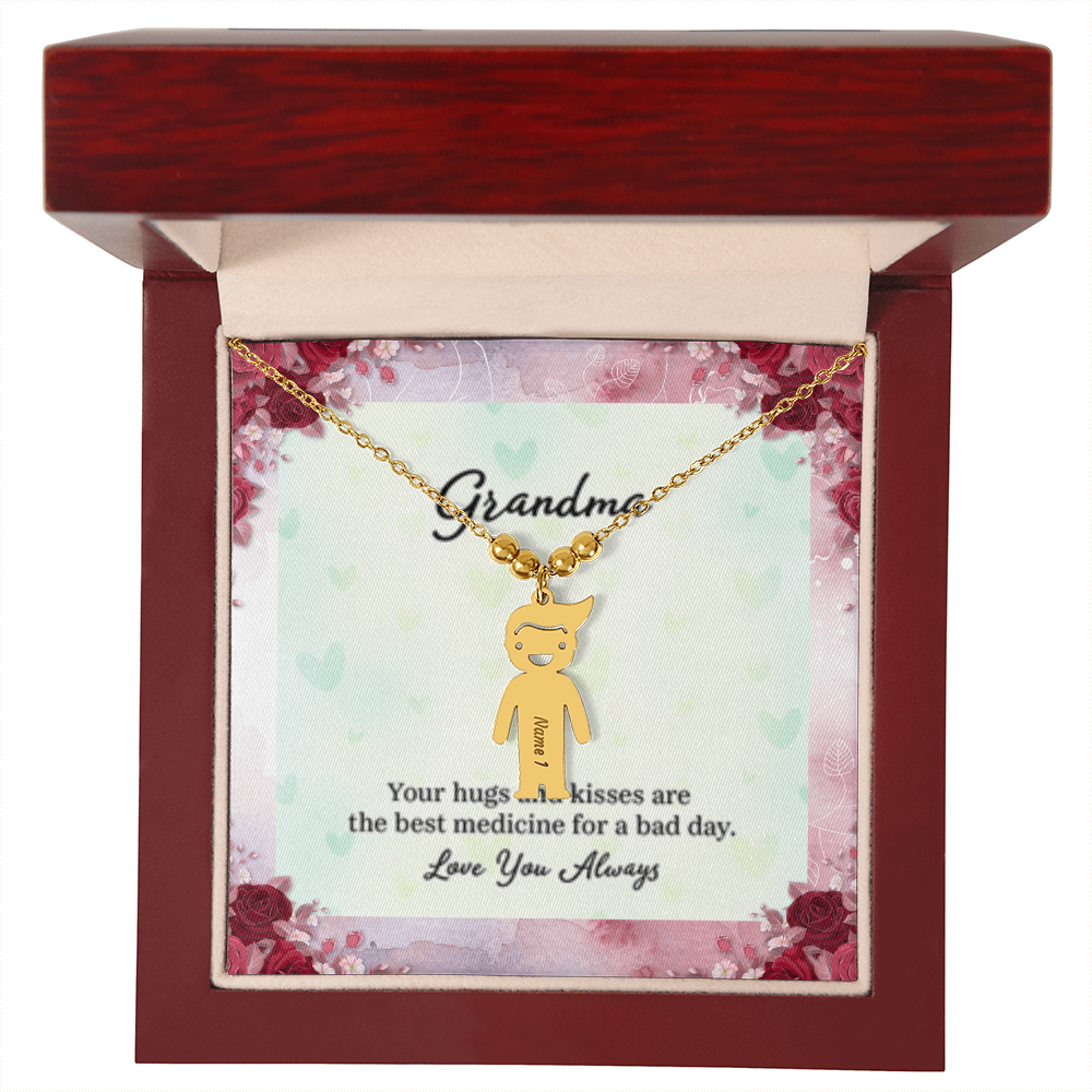 I Love You Always Grandma - Engraved Kid Charm Necklace