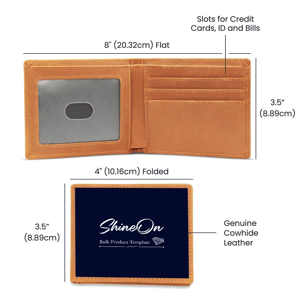 Customer Design - Design Your Wallet Today - Genuine Cowhide Leather.