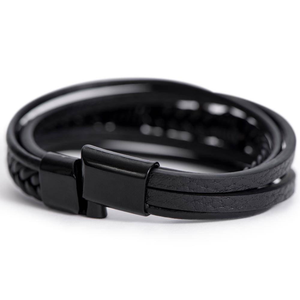 Calm to my Chaos - Vegan Leather Cross Bracelet