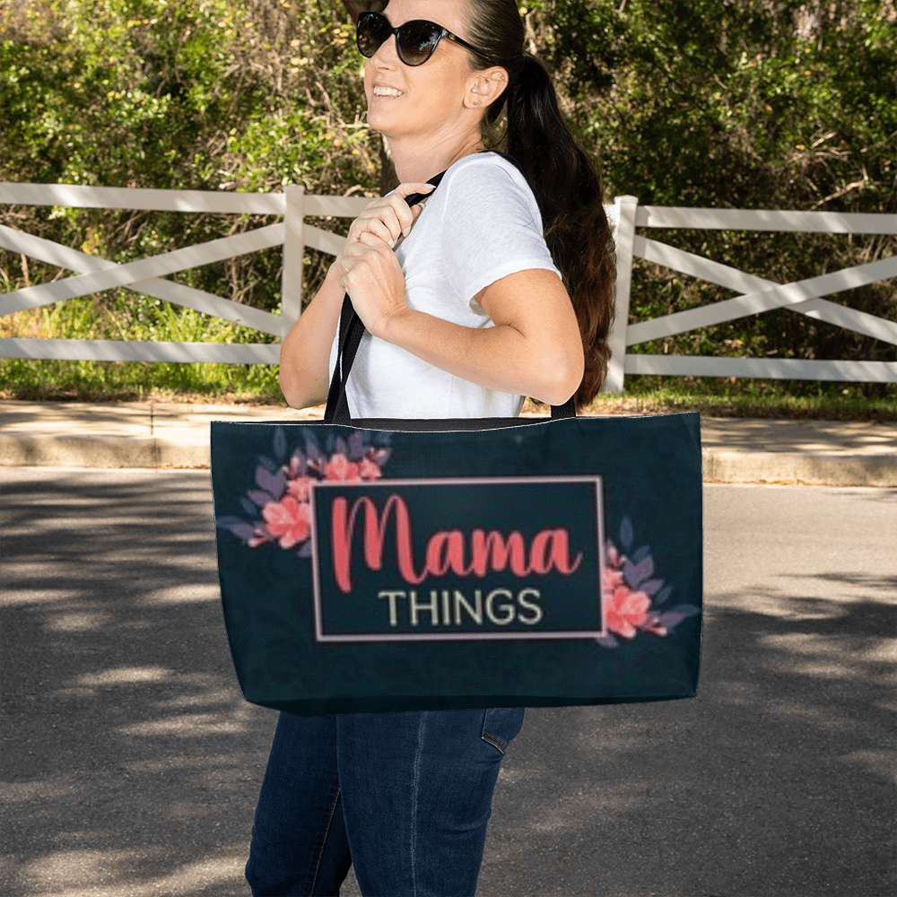 Label your things -with" Mama Things"- Weekend Tote Bag