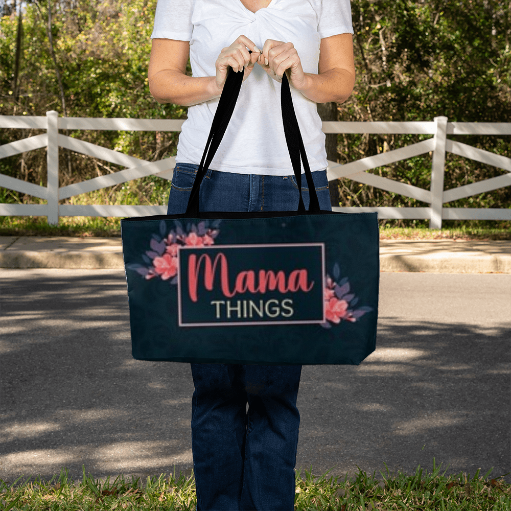 Label your things -with" Mama Things"- Weekend Tote Bag
