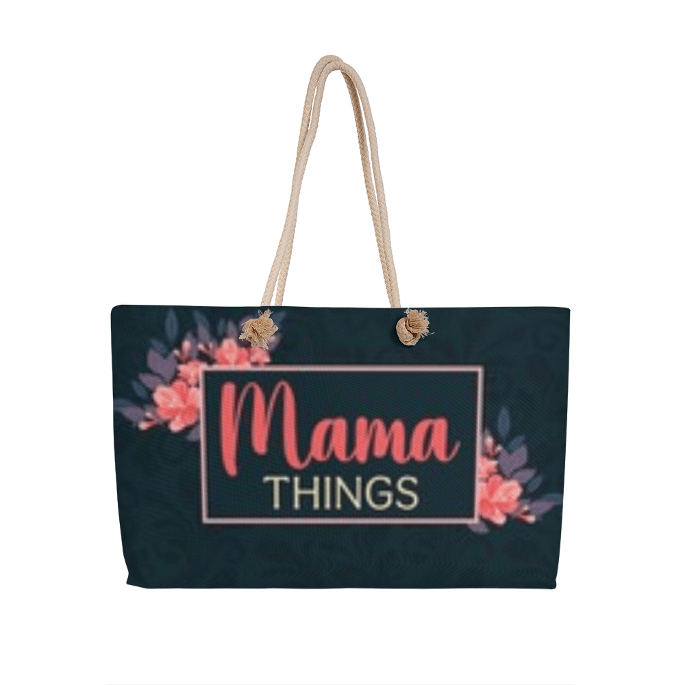 Label your things -with" Mama Things"- Weekend Tote Bag