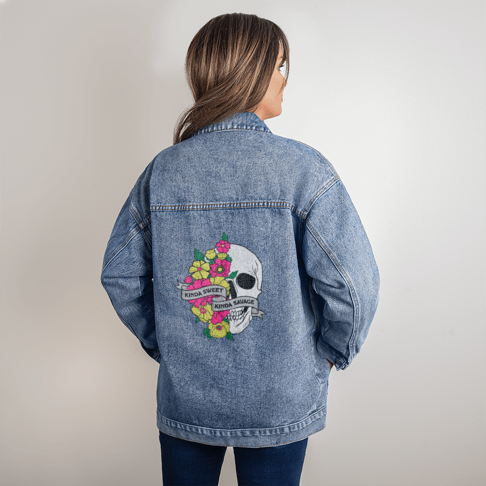 KINDA SWEET, KINDA SAVAGE - Oversized Boyfriend Jean Jacket