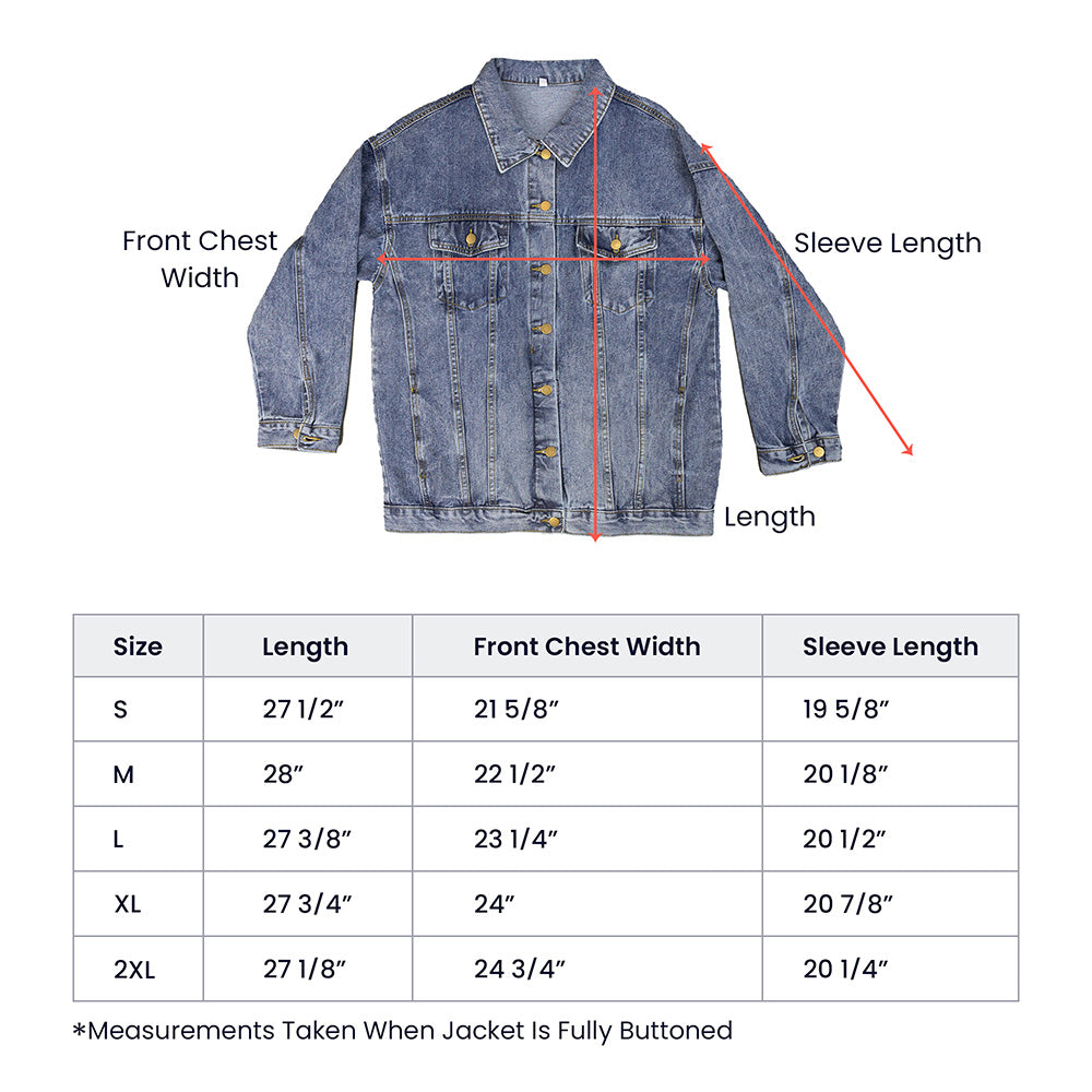 LIVE LIFE TO THE FULLEST - Over Size Boy Friend Jean Jacket