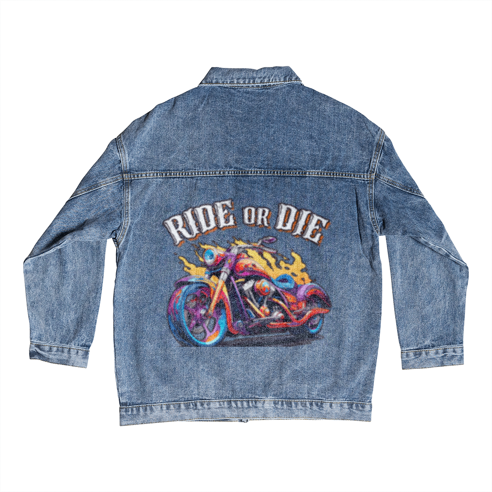 RIDE OR DIE - Men's Jean Jacket