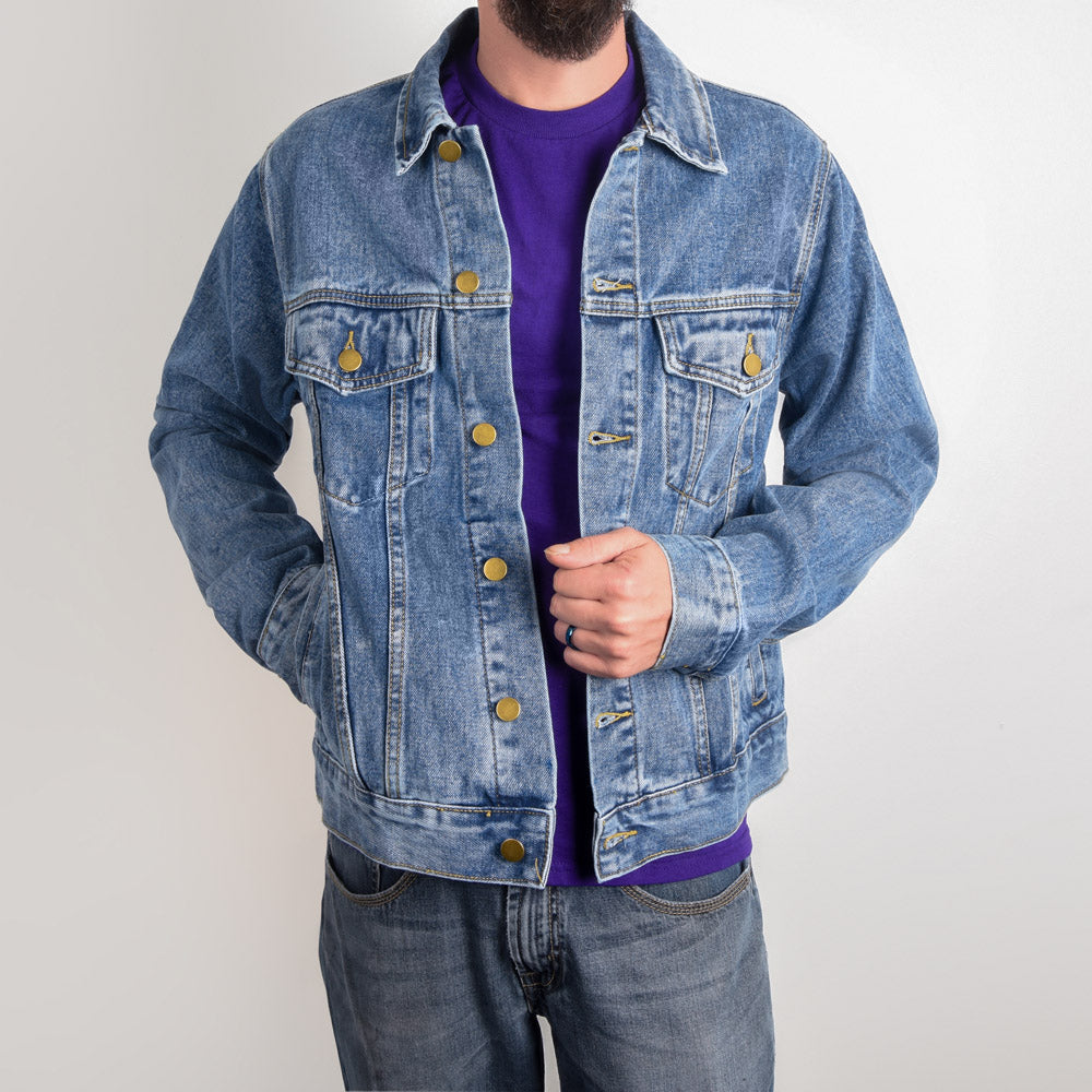 I JUST WANT TO FISH & DRINK BEER- Men's Jean Jacket
