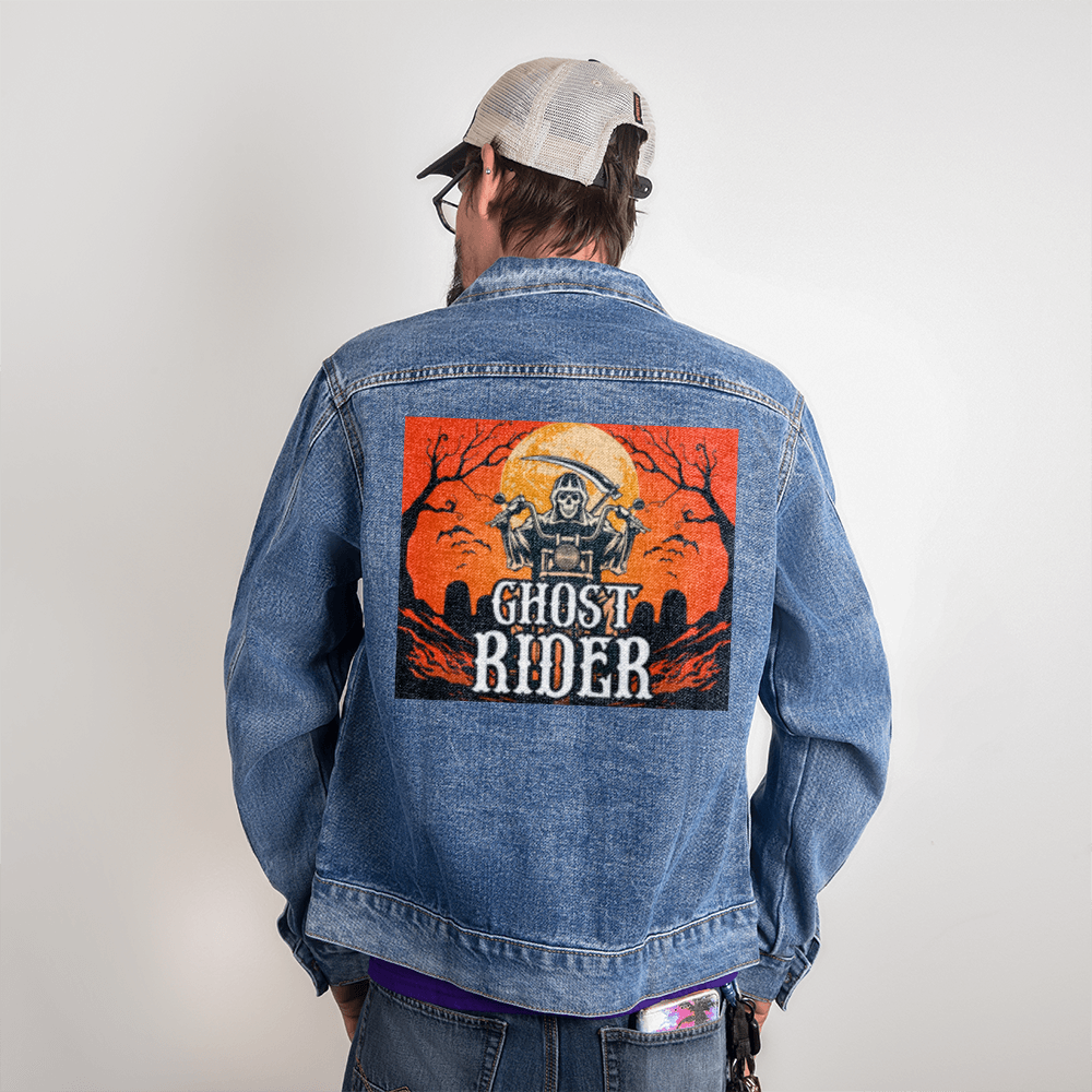 GHOST RIDE w/ color- Men's Jean Jacket