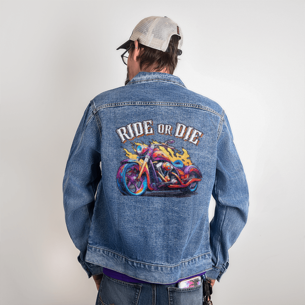 RIDE OR DIE - Men's Jean Jacket
