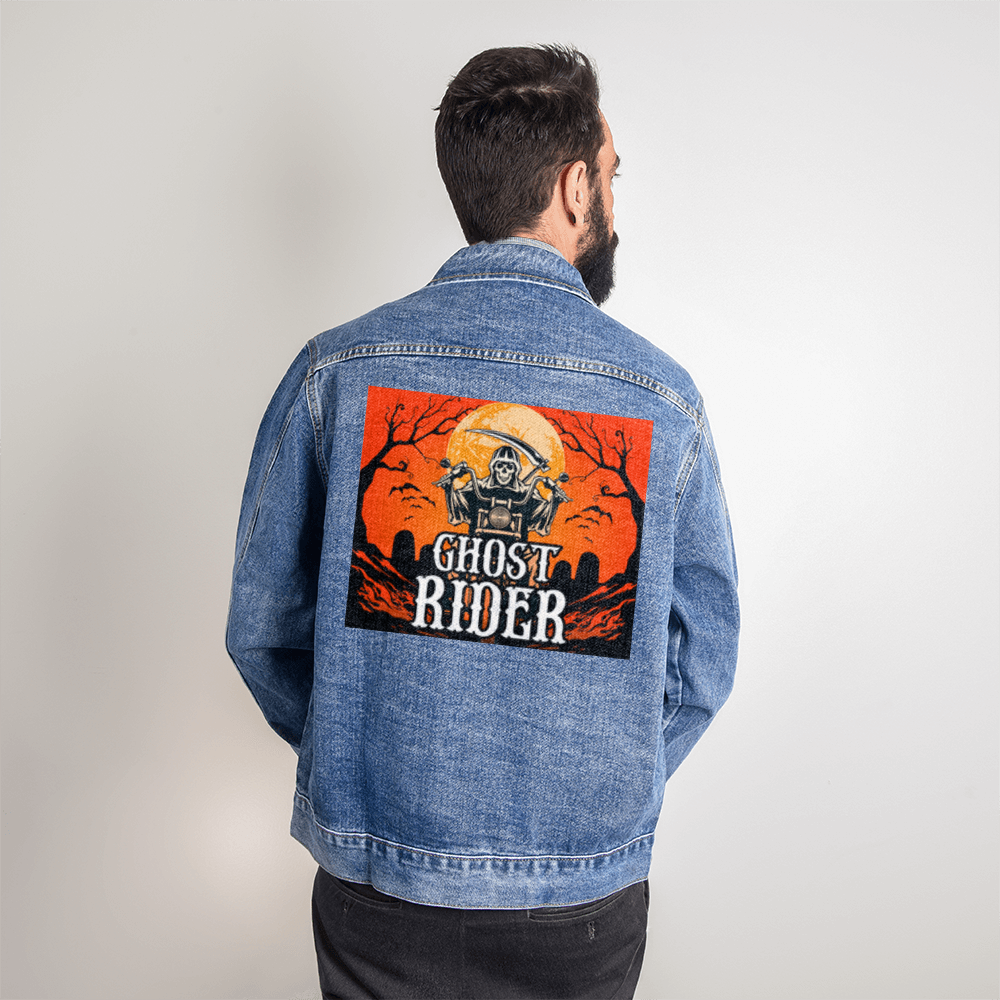 GHOST RIDE w/ color- Men's Jean Jacket