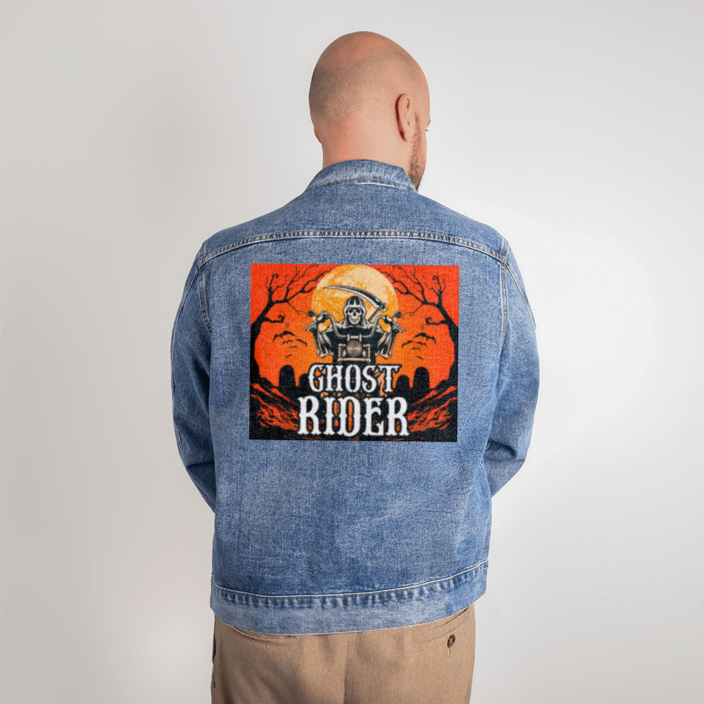 GHOST RIDE w/ color- Men's Jean Jacket