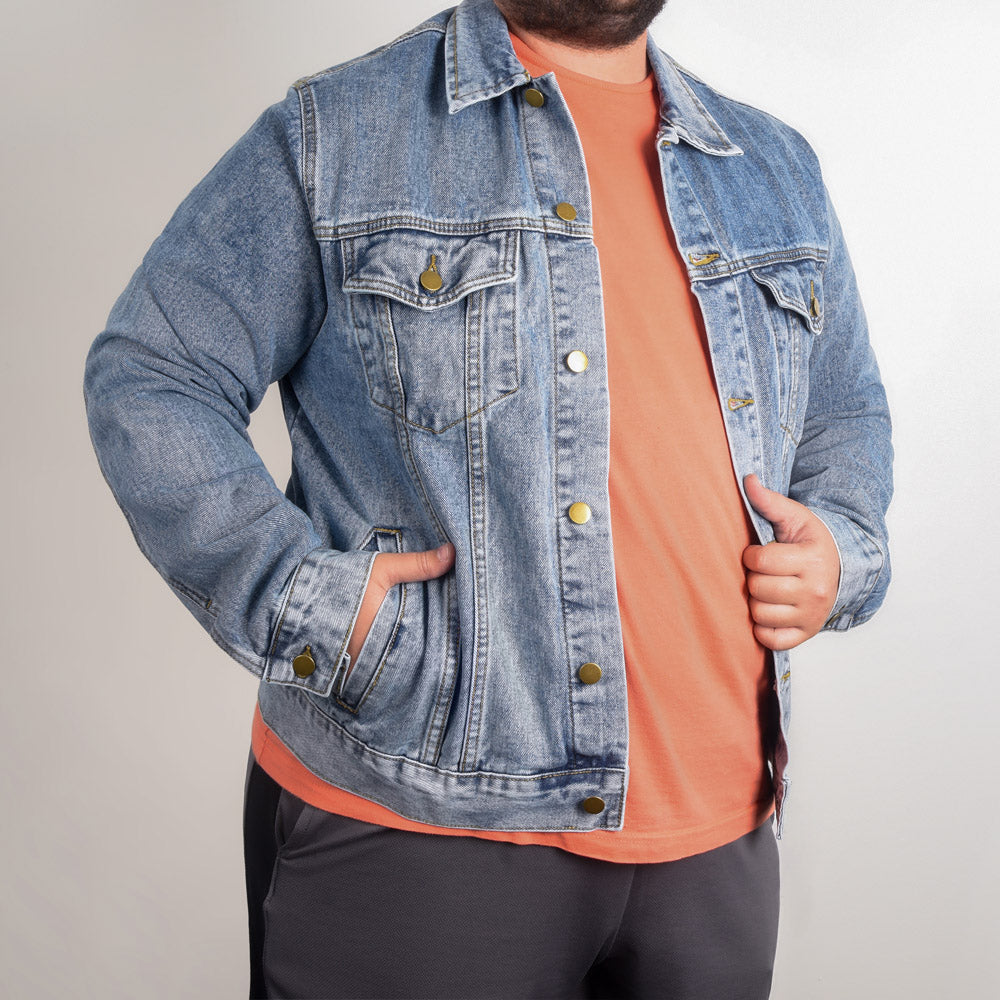 I JUST WANT TO FISH & DRINK BEER- Men's Jean Jacket