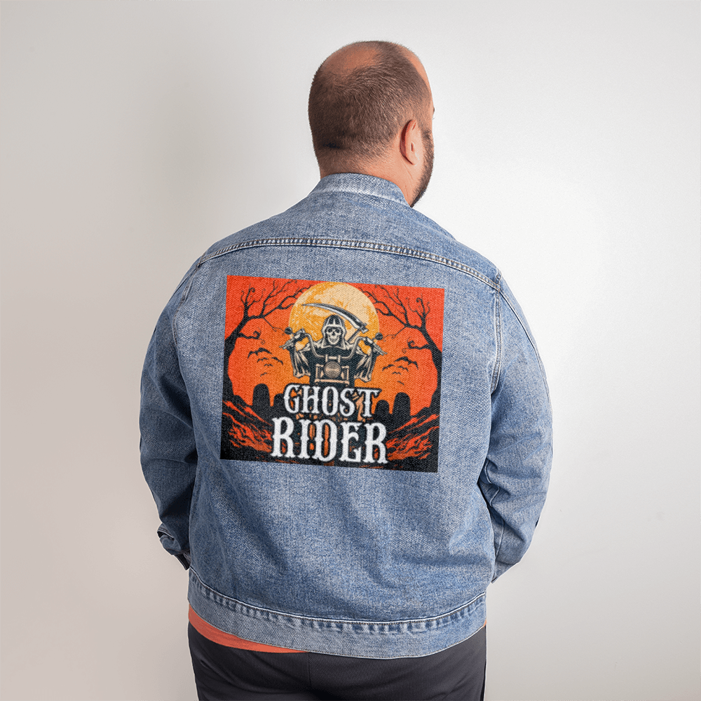 GHOST RIDE w/ color- Men's Jean Jacket