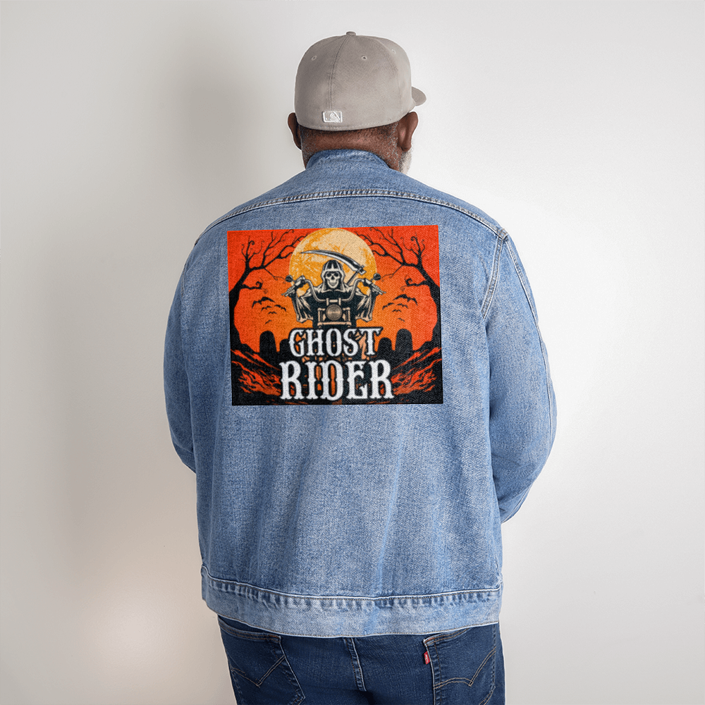 GHOST RIDE w/ color- Men's Jean Jacket