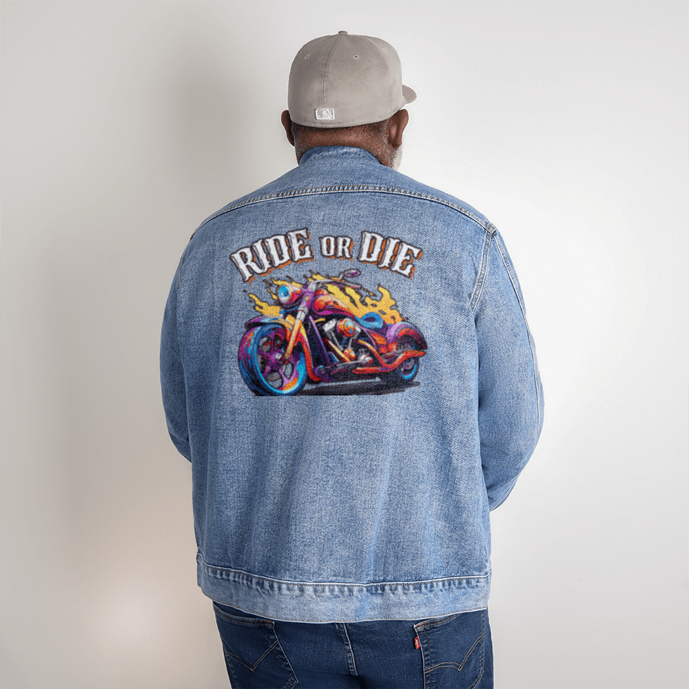 RIDE OR DIE - Men's Jean Jacket