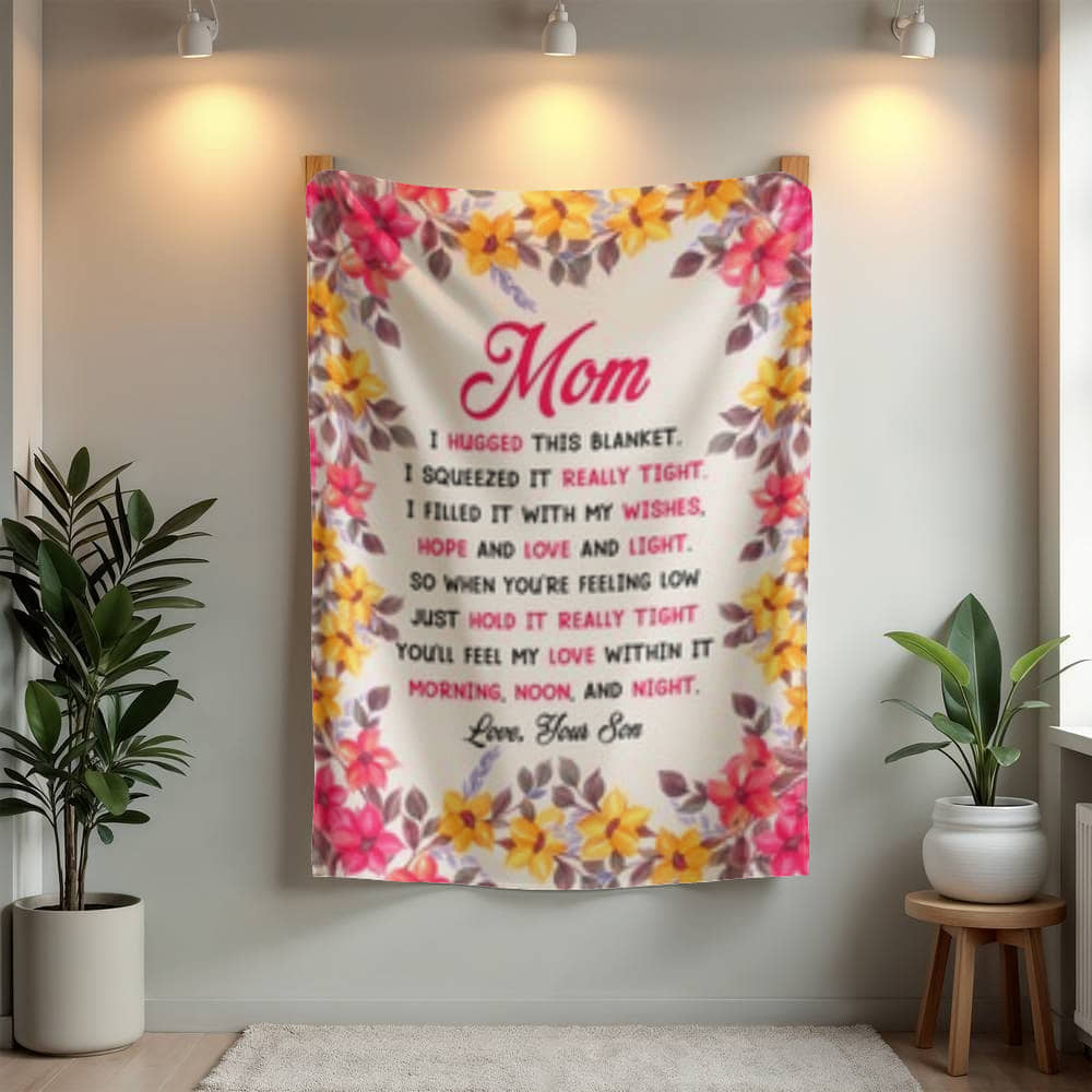 Mom- I Hugged This Blanket - Mink Touch Fleece Blanket