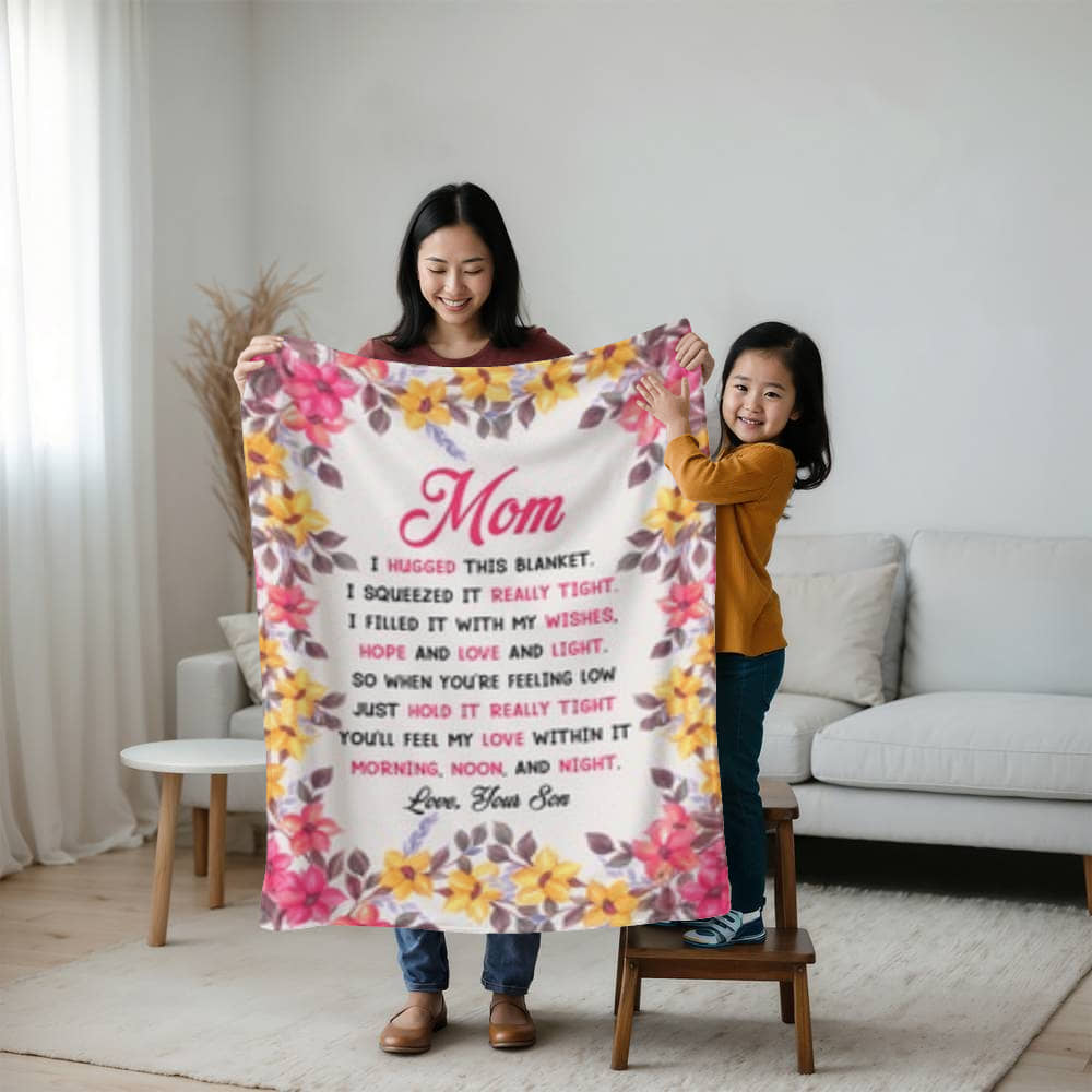 Mom- I Hugged This Blanket - Mink Touch Fleece Blanket
