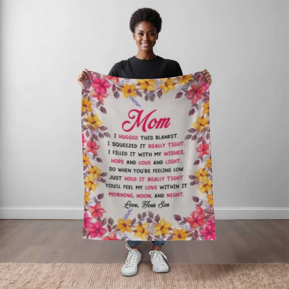 Mom- I Hugged This Blanket - Mink Touch Fleece Blanket
