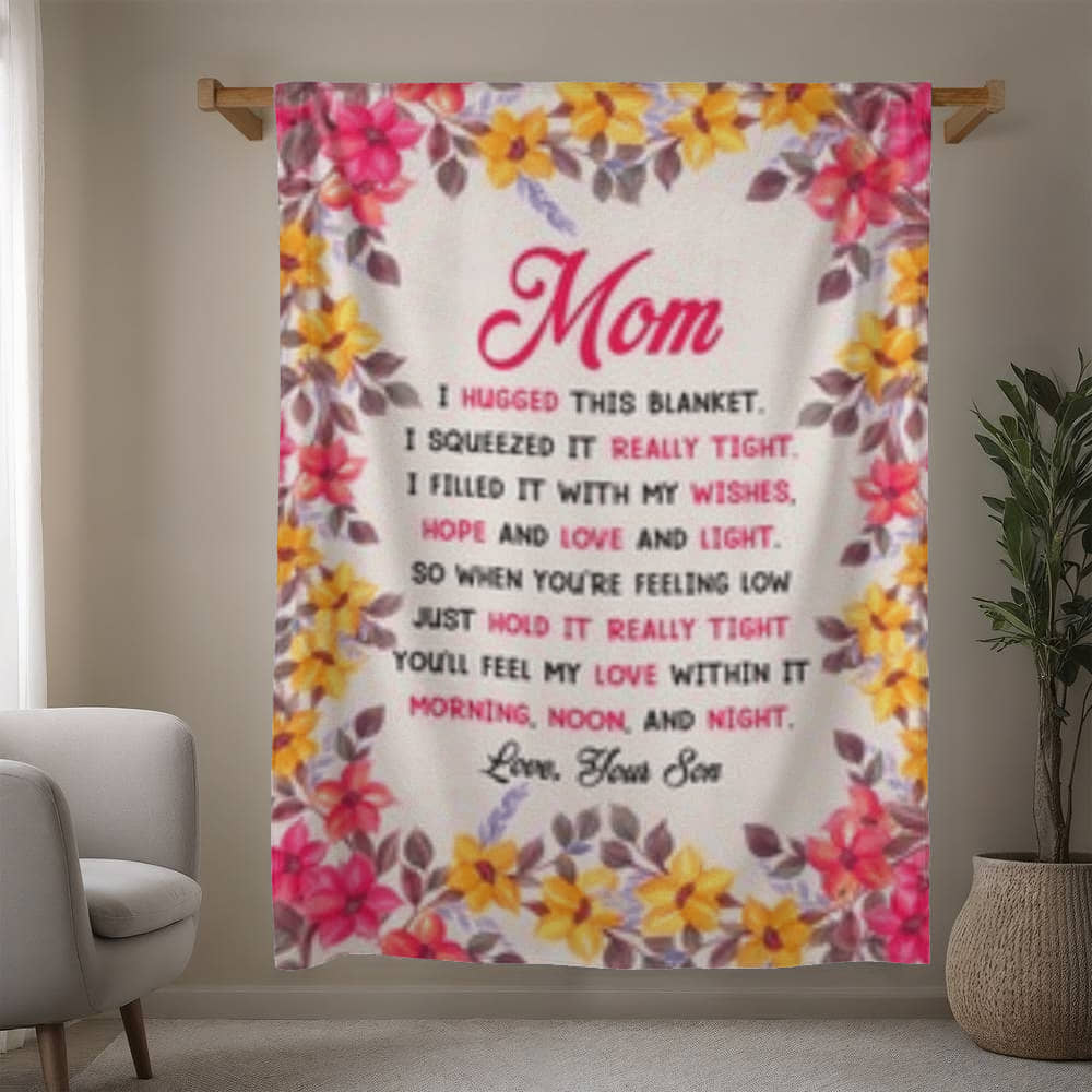 Mom- I Hugged This Blanket - Mink Touch Fleece Blanket