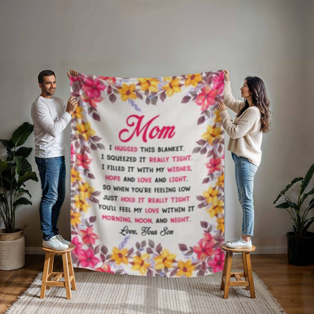Mom- I Hugged This Blanket - Mink Touch Fleece Blanket